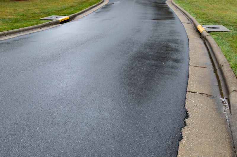 Blacktop Driveway with Clear Edges